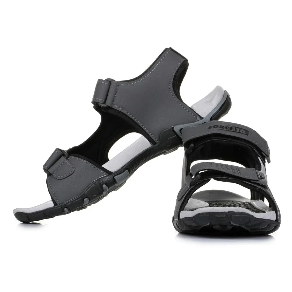 Force 10 Grey Sporty Sandals For Men LXI-20 By Liberty