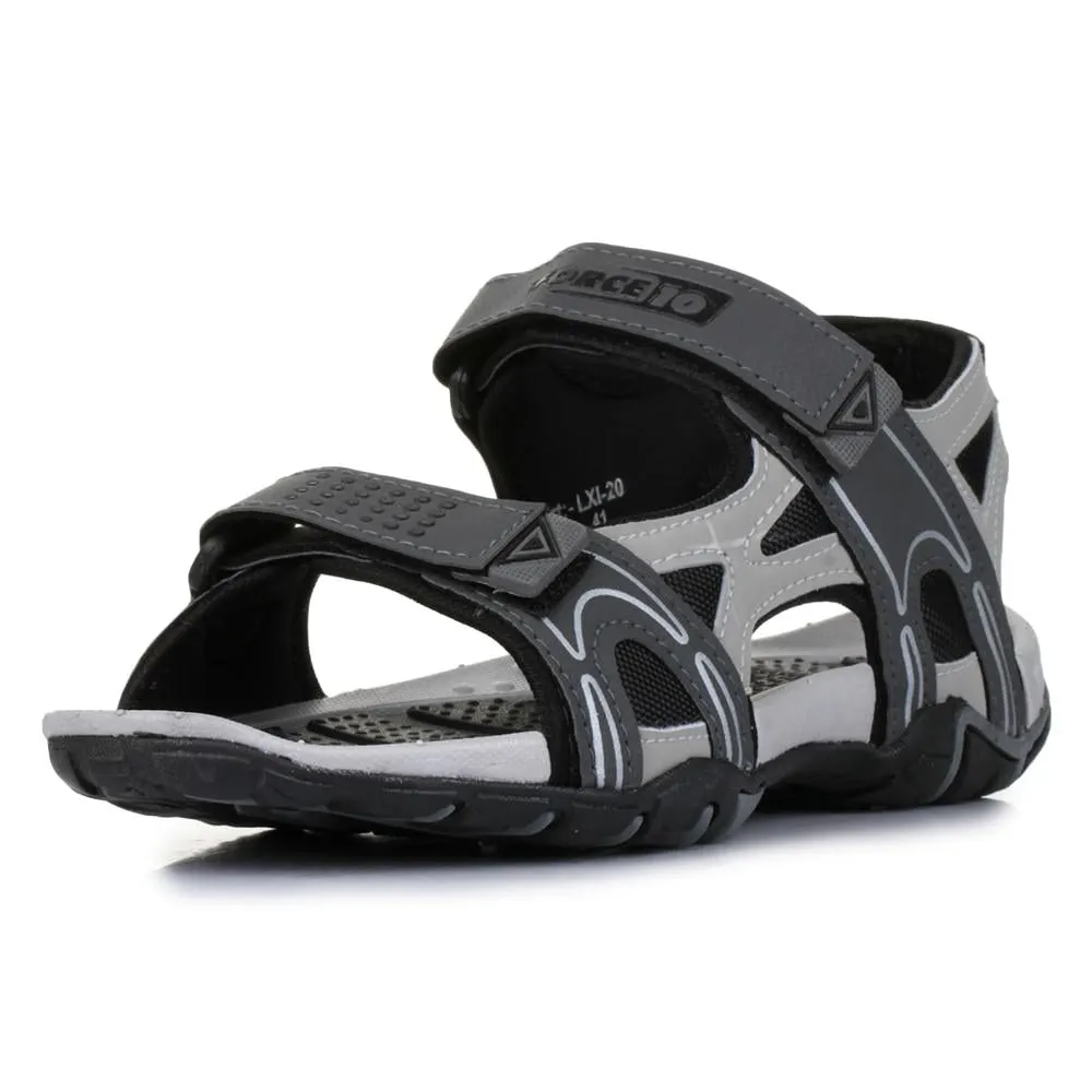 Force 10 Grey Sporty Sandals For Men LXI-20 By Liberty