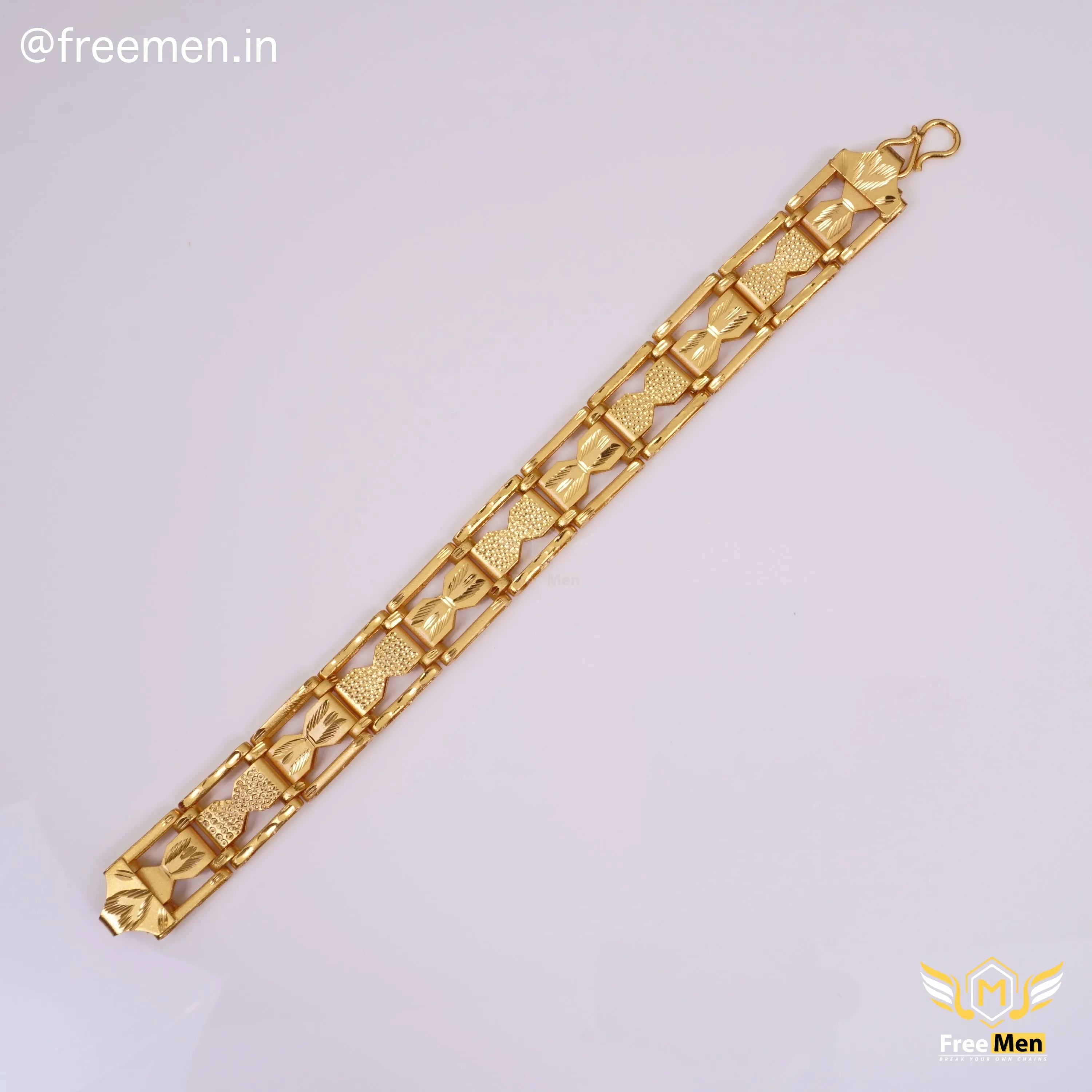 Freemen Amazing stylish Men Golden Bracelet - FM343