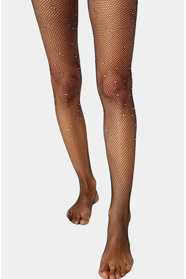 Glitter Fishnet Tight