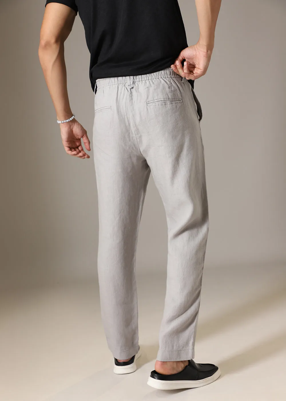 Gravel Grey Linen Pant