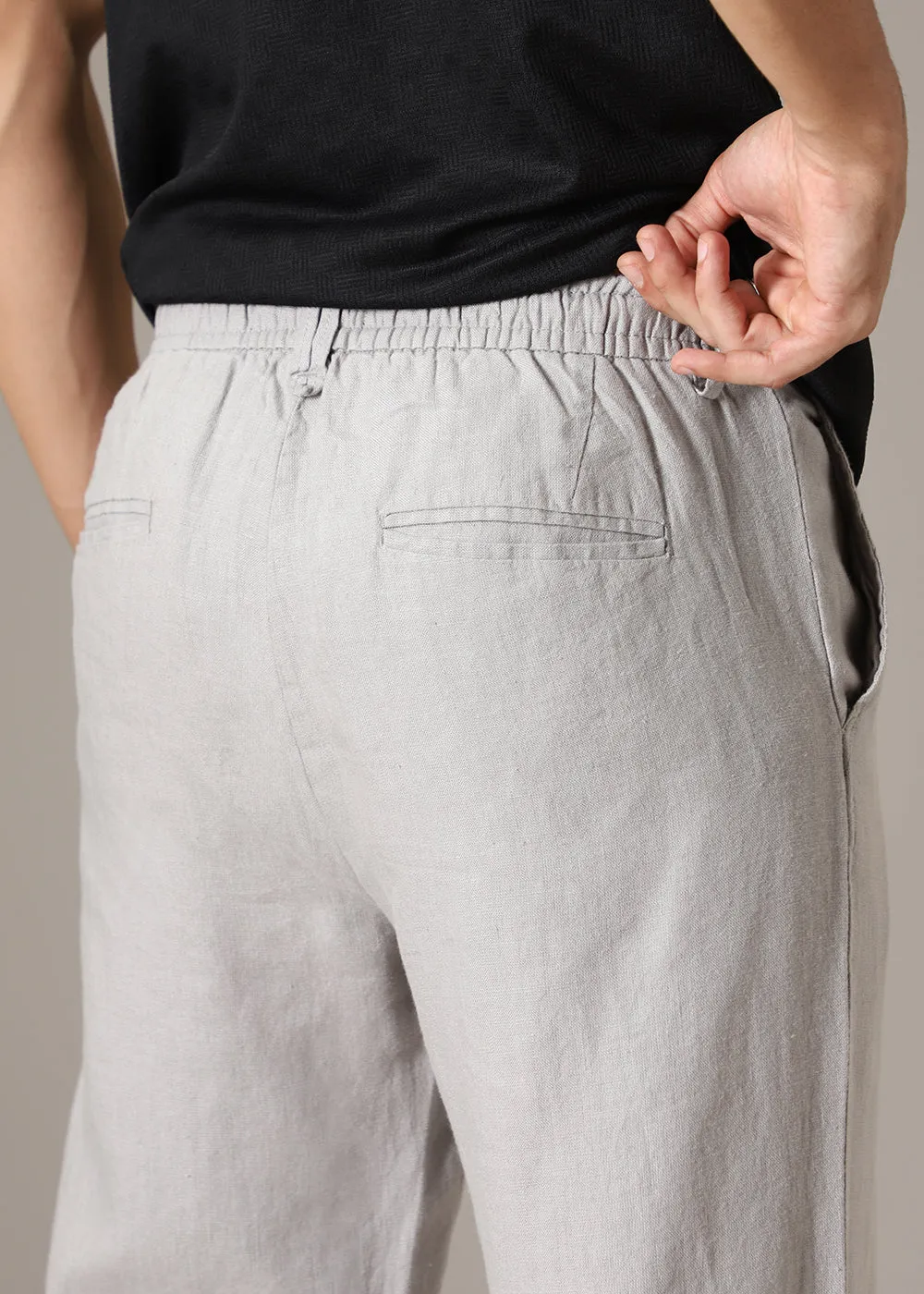 Gravel Grey Linen Pant