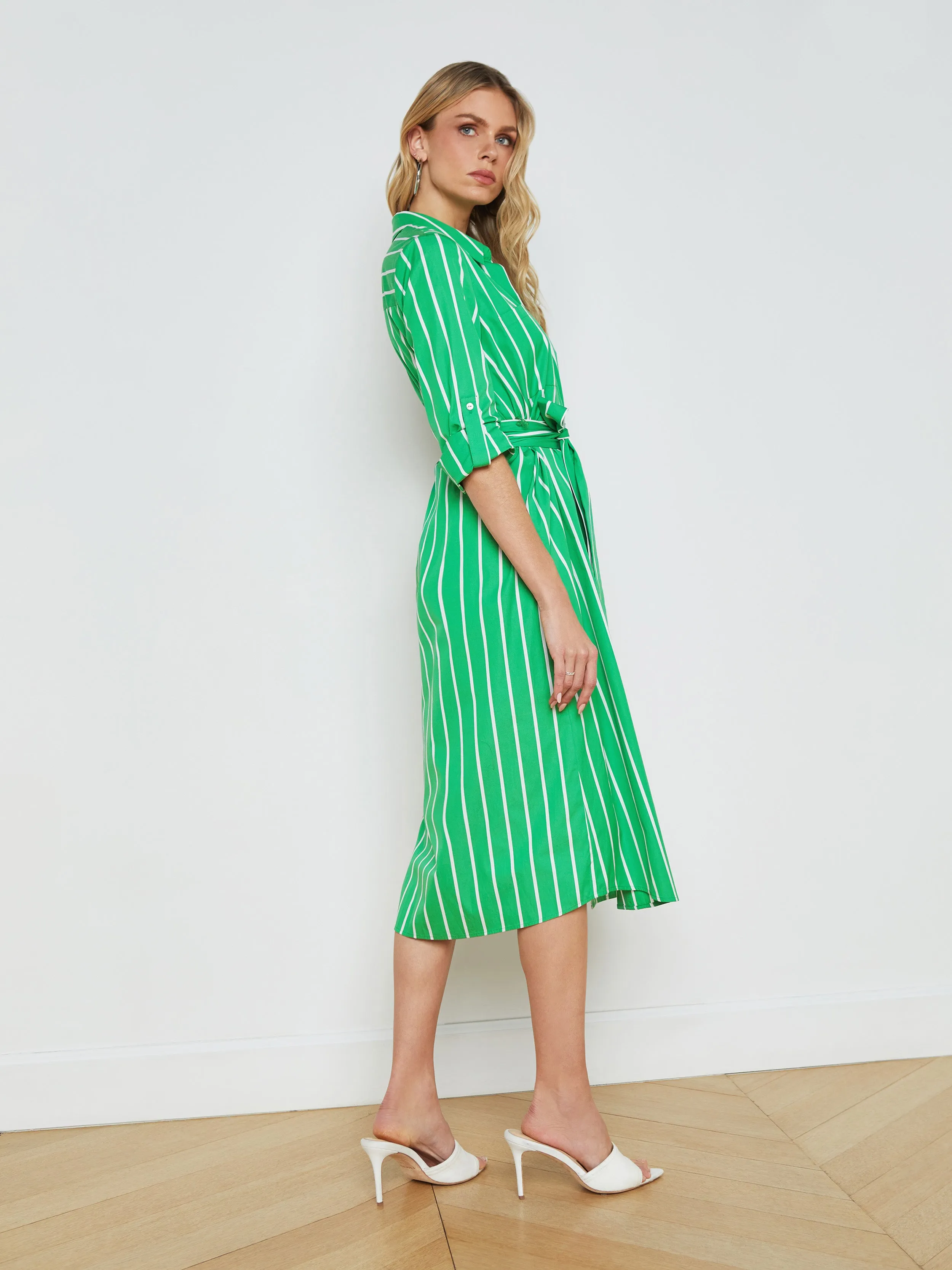 Jubliee Striped Shirt Dress