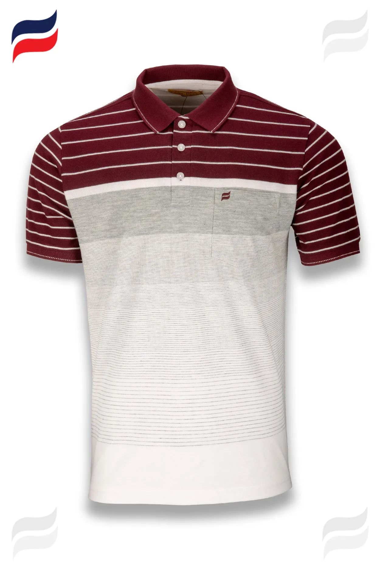 Kevin Ninan Striped Polo