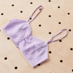 Linen Bralette - Purple