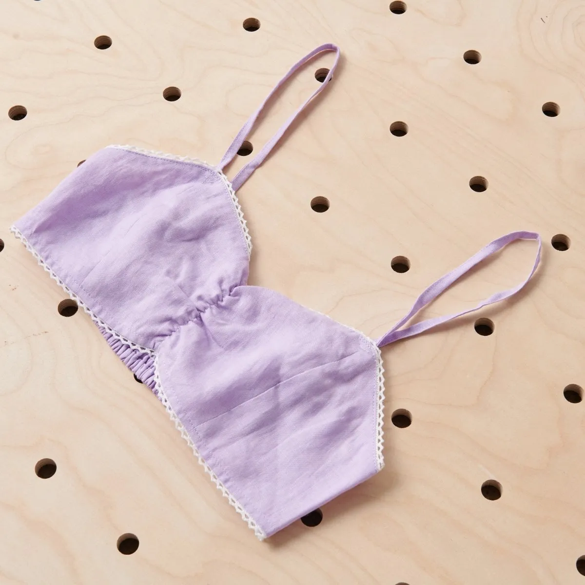 Linen Bralette - Purple