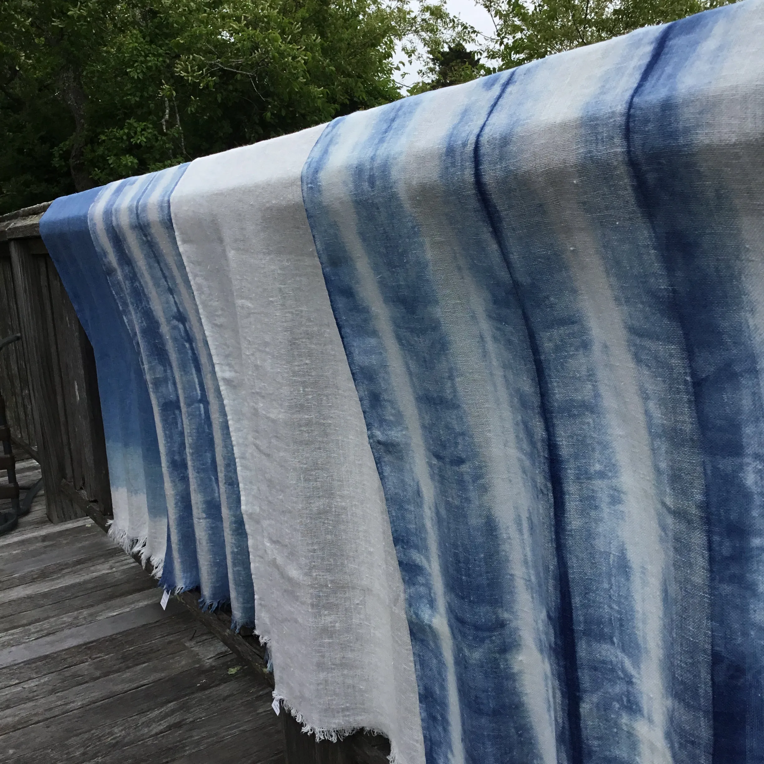 Linen Shibori Shawl