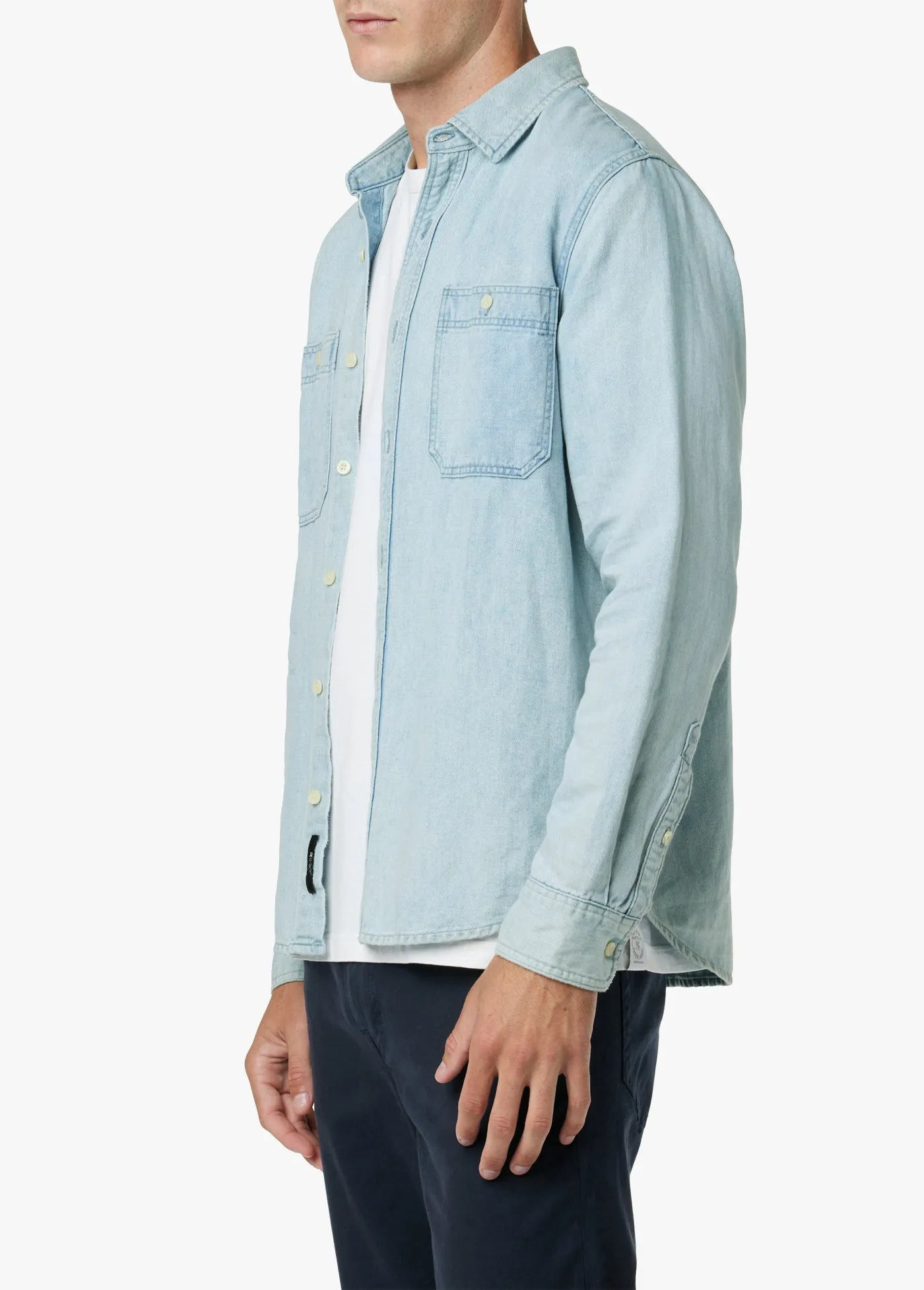 LOU INDIGO LINEN SHIRT