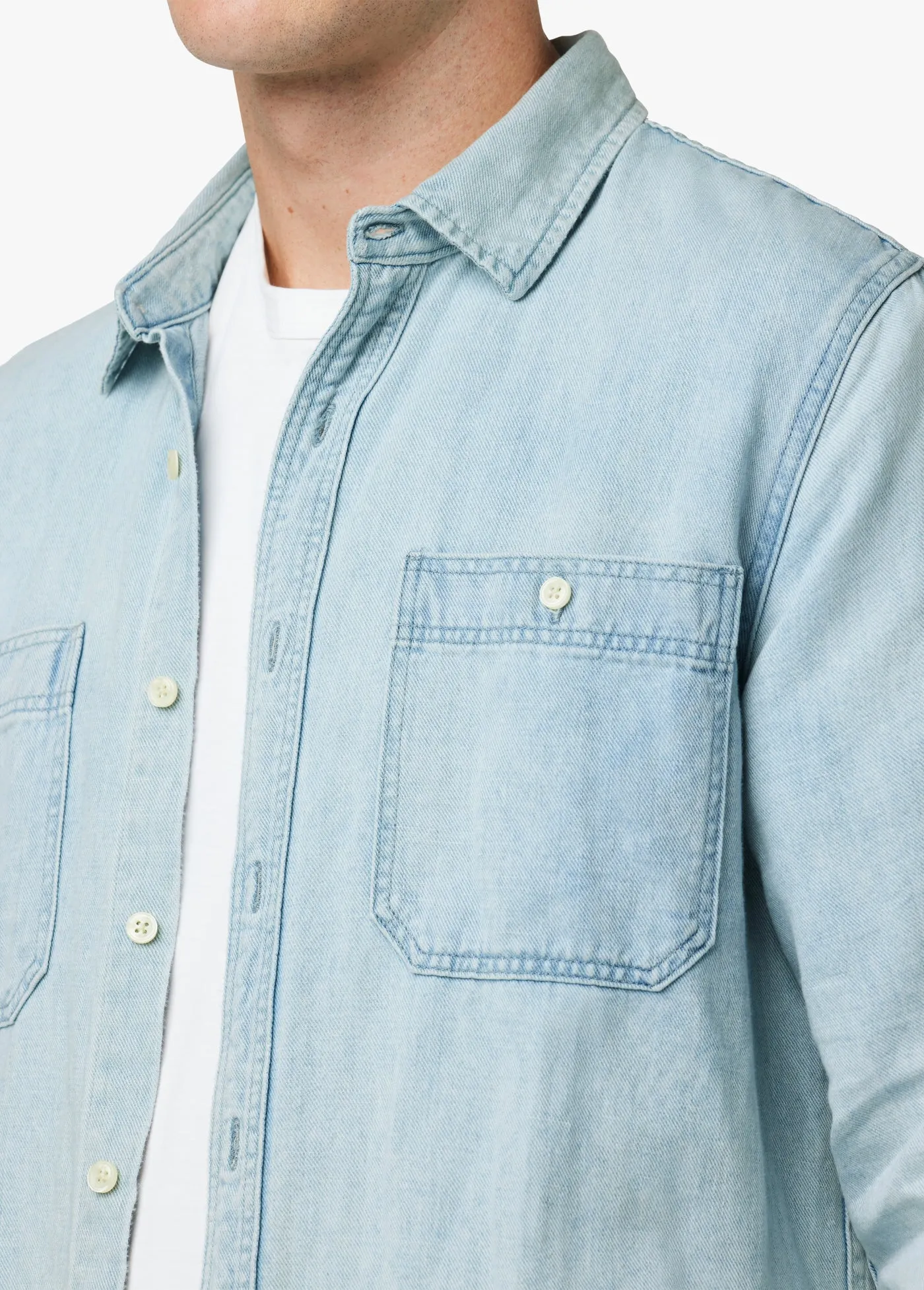 LOU INDIGO LINEN SHIRT