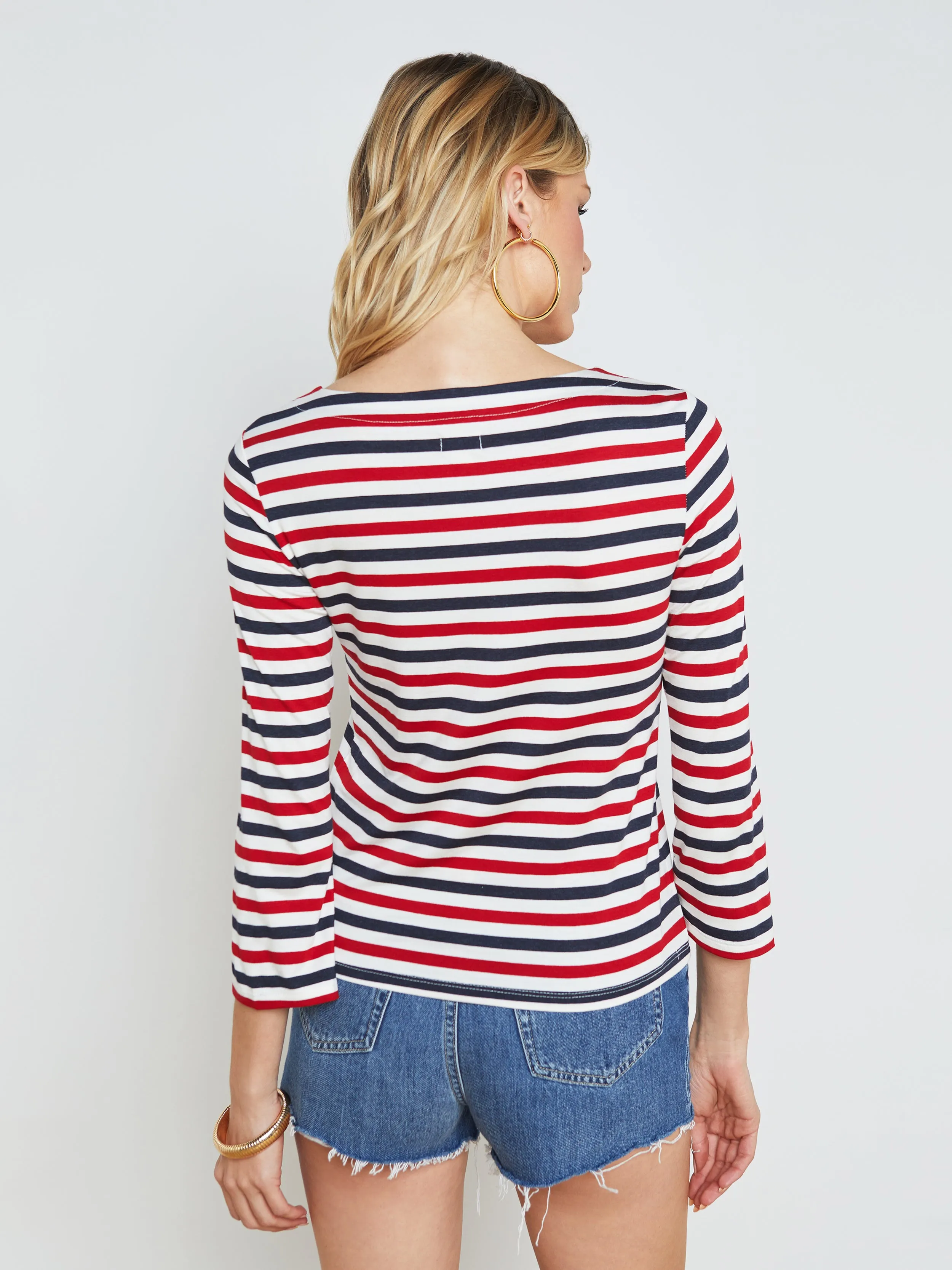 Lucille Striped Boatneck Top