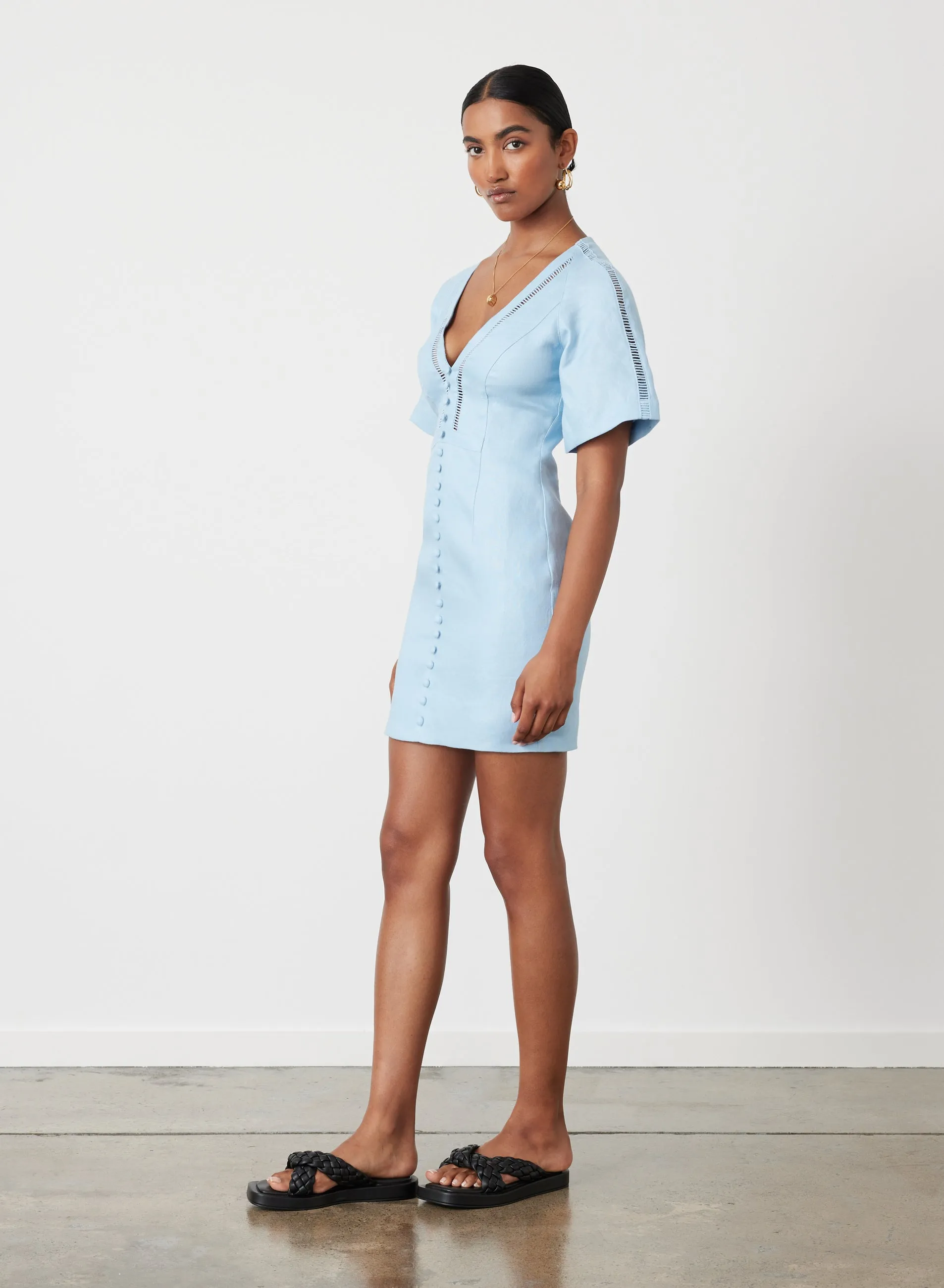 MALLORY LINEN MINI DRESS