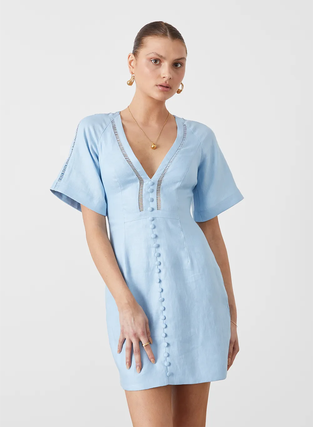 MALLORY LINEN MINI DRESS