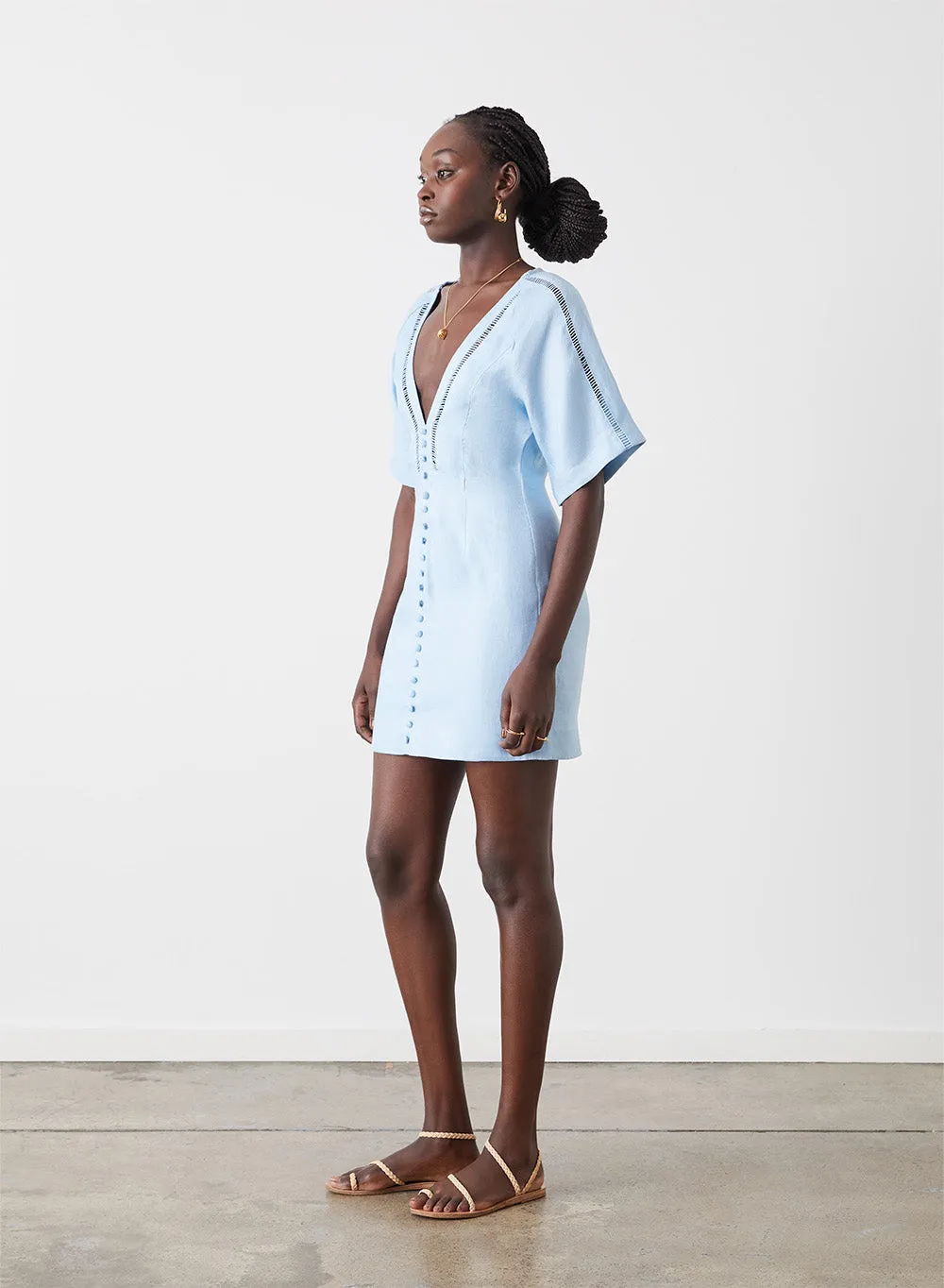 MALLORY LINEN MINI DRESS