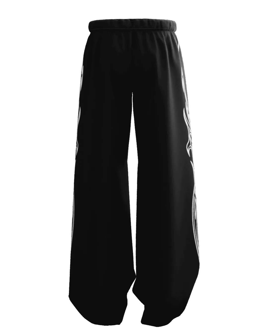 Maya Black Unisex Straight Fit Baggy Pants