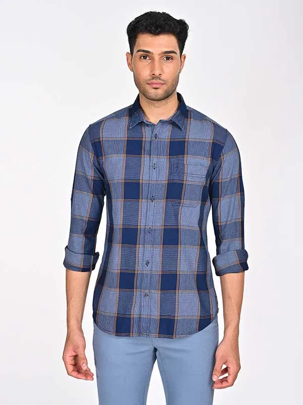 Men Checked Full Sleeve Cotton Shirt