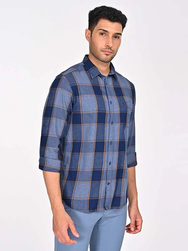 Men Checked Full Sleeve Cotton Shirt