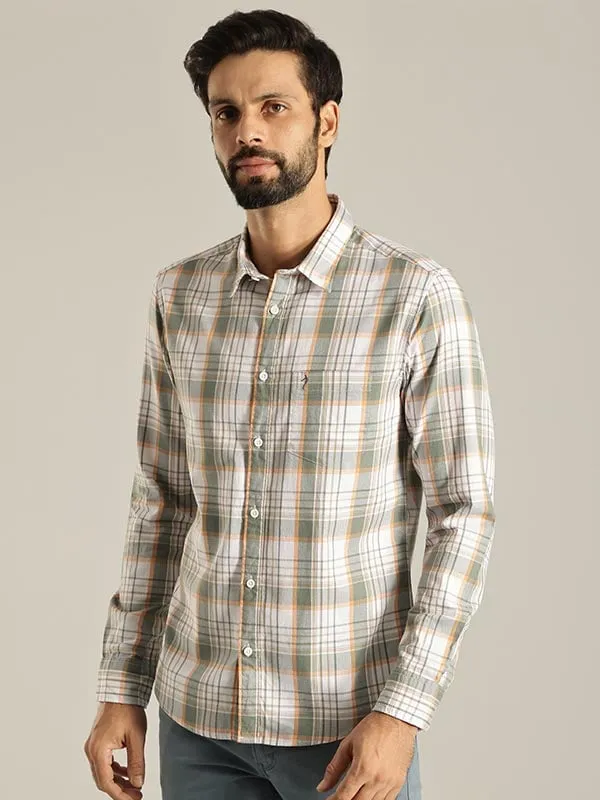 Men Checked Full Sleeve Cotton Shirt