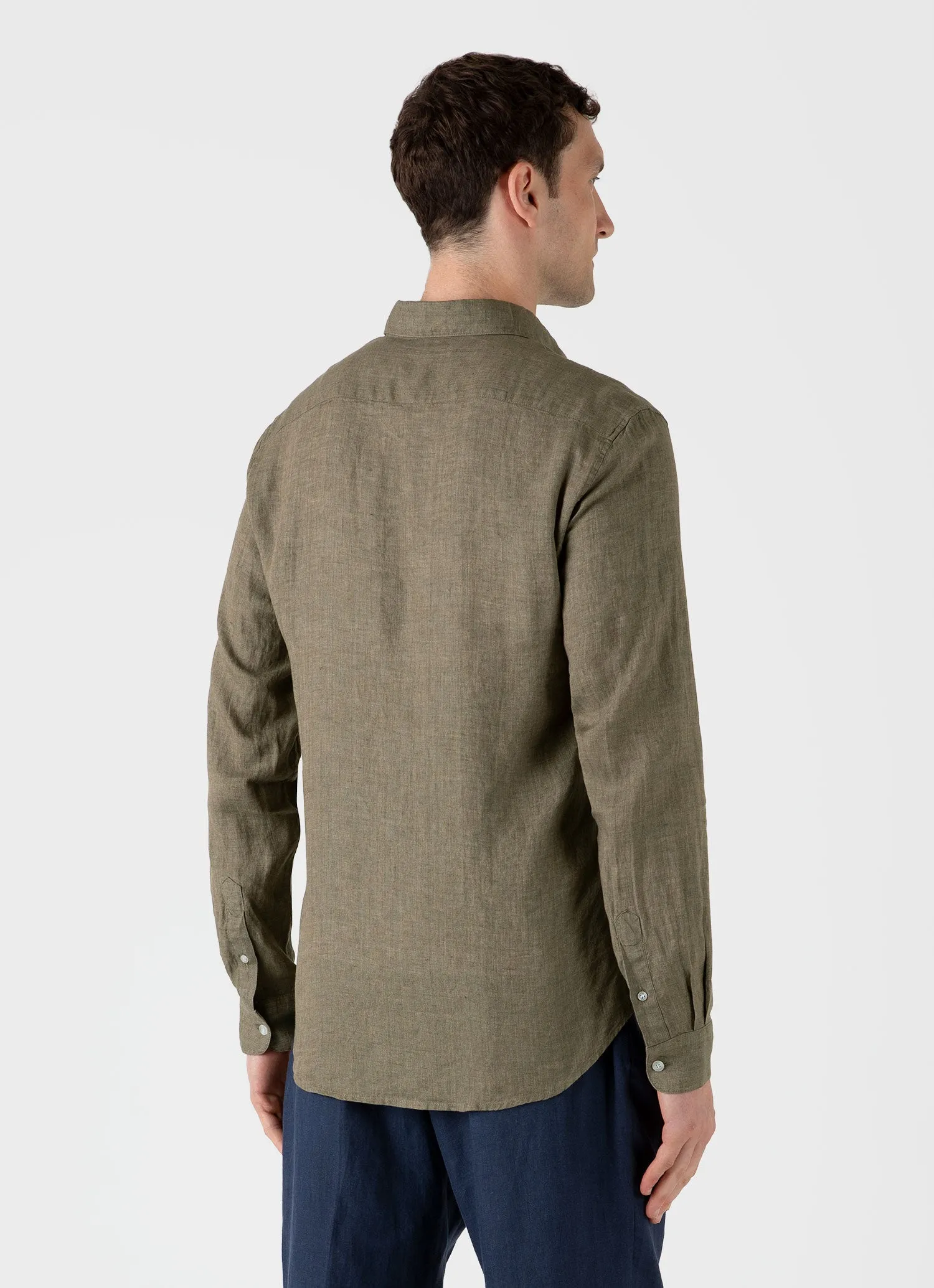 Men's Linen Shirt in Khaki