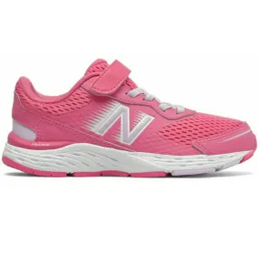 New Balance Little Girls 680v6 Velcro Sporty Pink