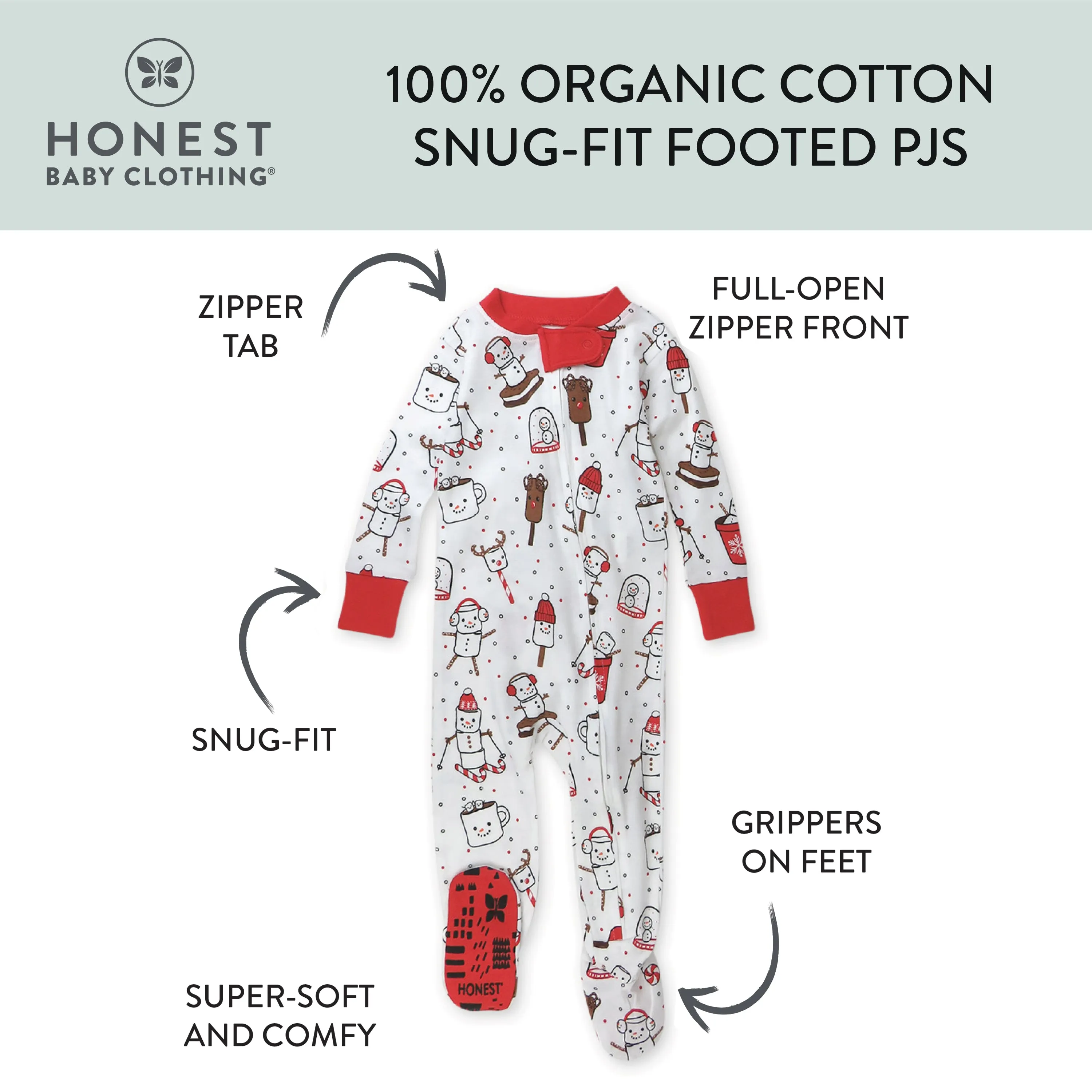 Organic Cotton Holiday Snug-Fit Footed Pajama