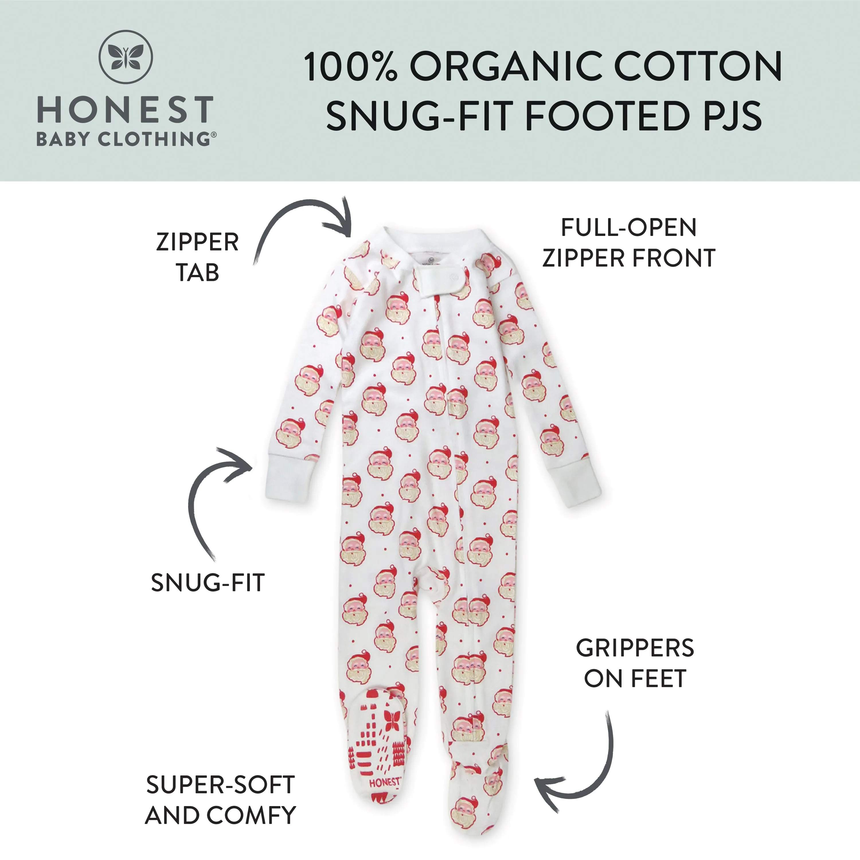 Organic Cotton Holiday Snug-Fit Footed Pajama