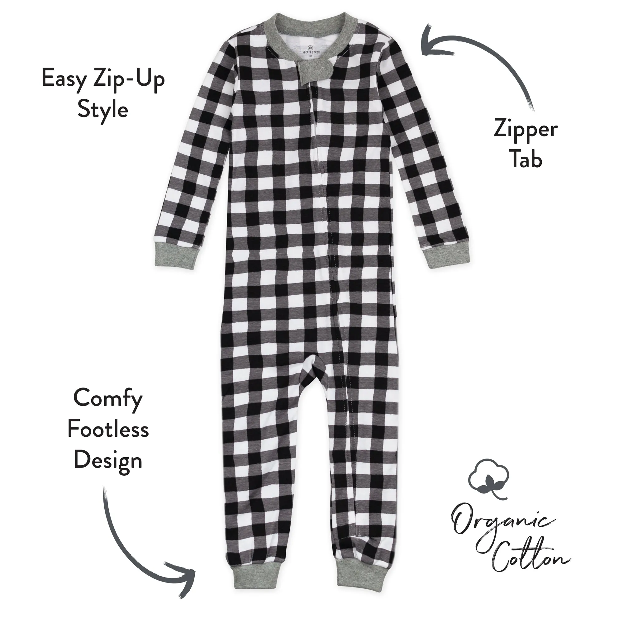 Organic Cotton Holiday Snug Fit Footless Pajama