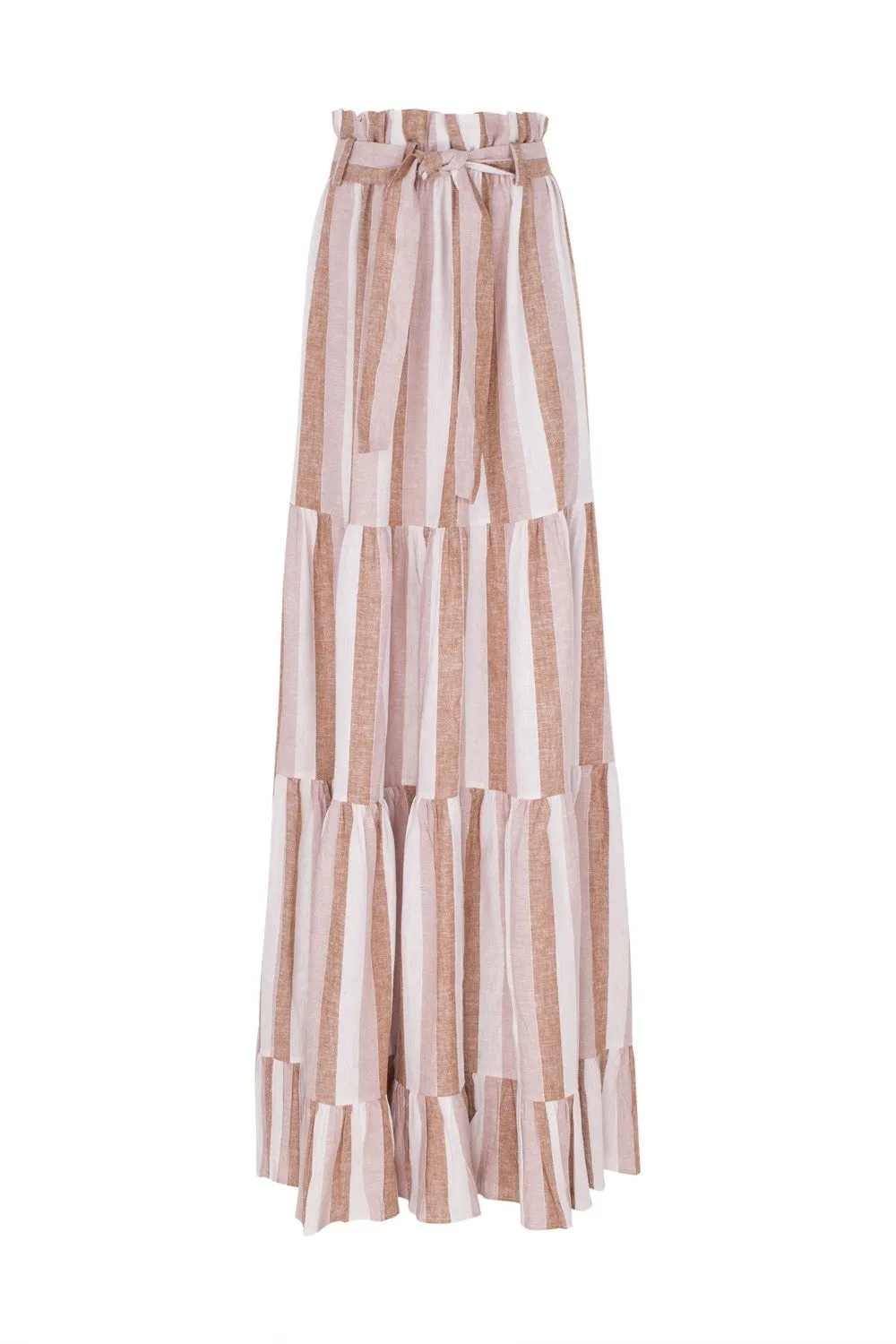 Porto Striped Clochard Long Skirt