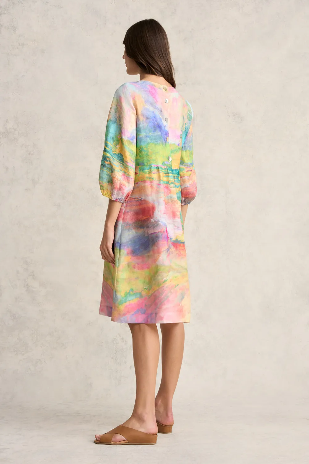 Printed Linen Dress