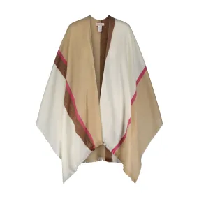 Rampage Women's Striped Woven Ruana Open Front Shawls - Stylish Wrap Cape