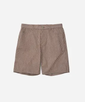 Striped Cotton Twill Carpenter Short