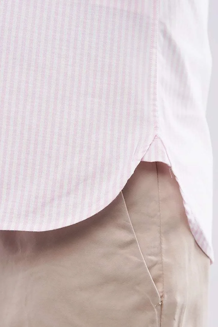 Striped Oxford Shirt - Pink & White