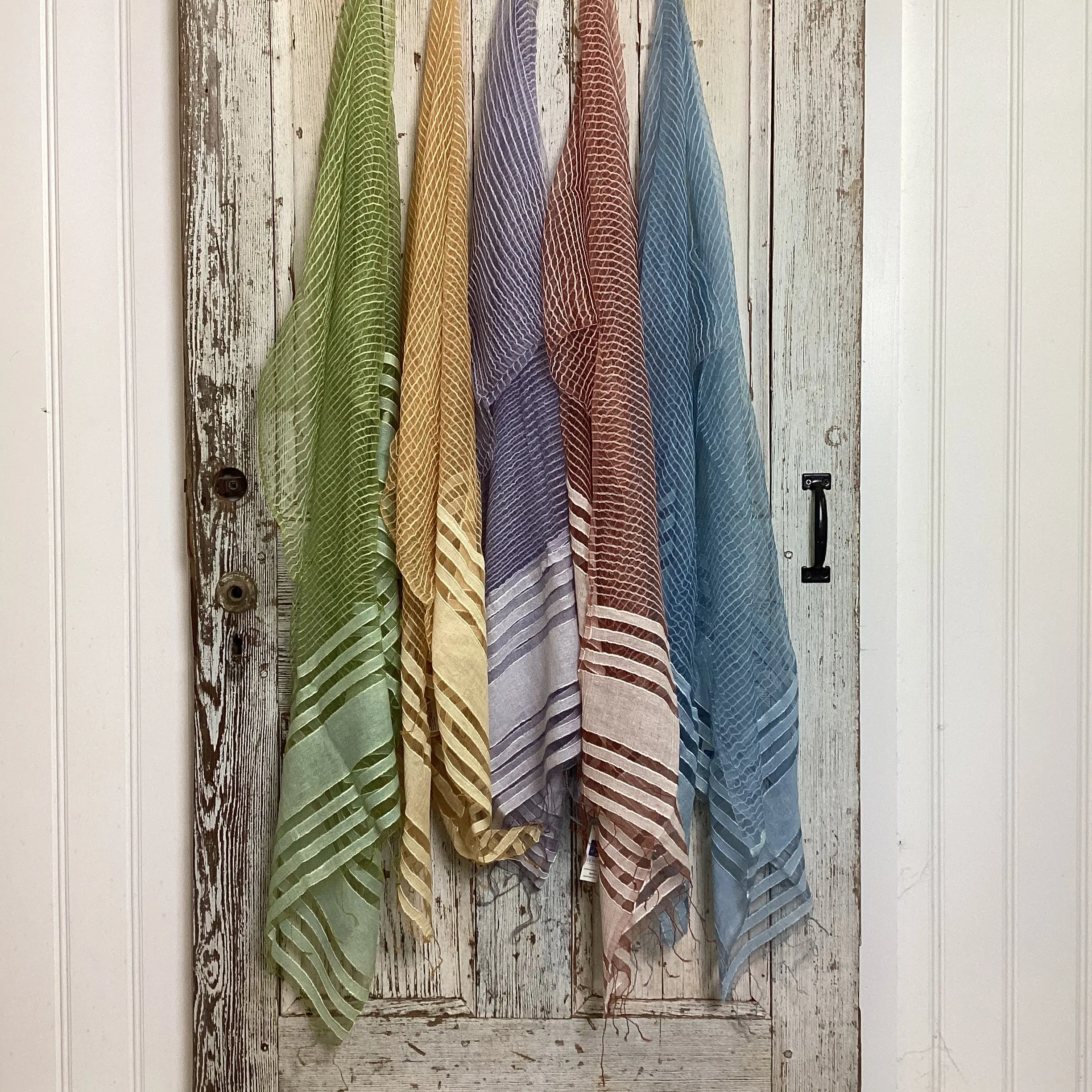 Striped Silk & Cotton Shawl