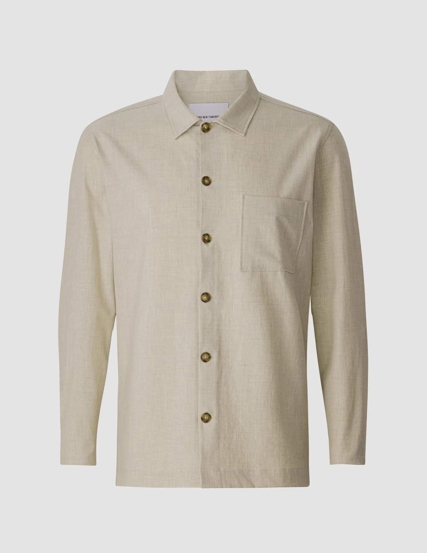 Tech Linen Overshirt Sandshell