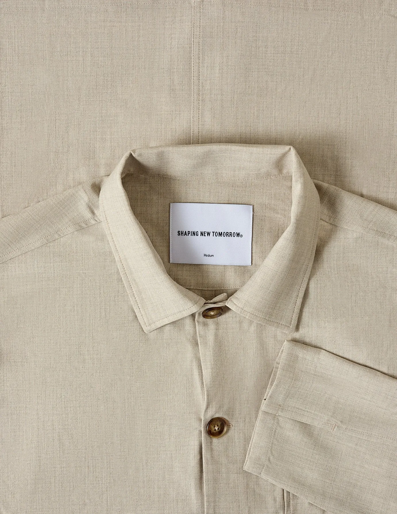 Tech Linen Overshirt Sandshell