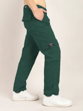 Trippy Royal Green Baggy Fit Denim Cargo