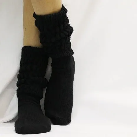 ULTIMATE  cotton  slouch socks women - black